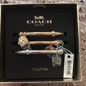 Coach 3 cuff bracelet set - new with tags